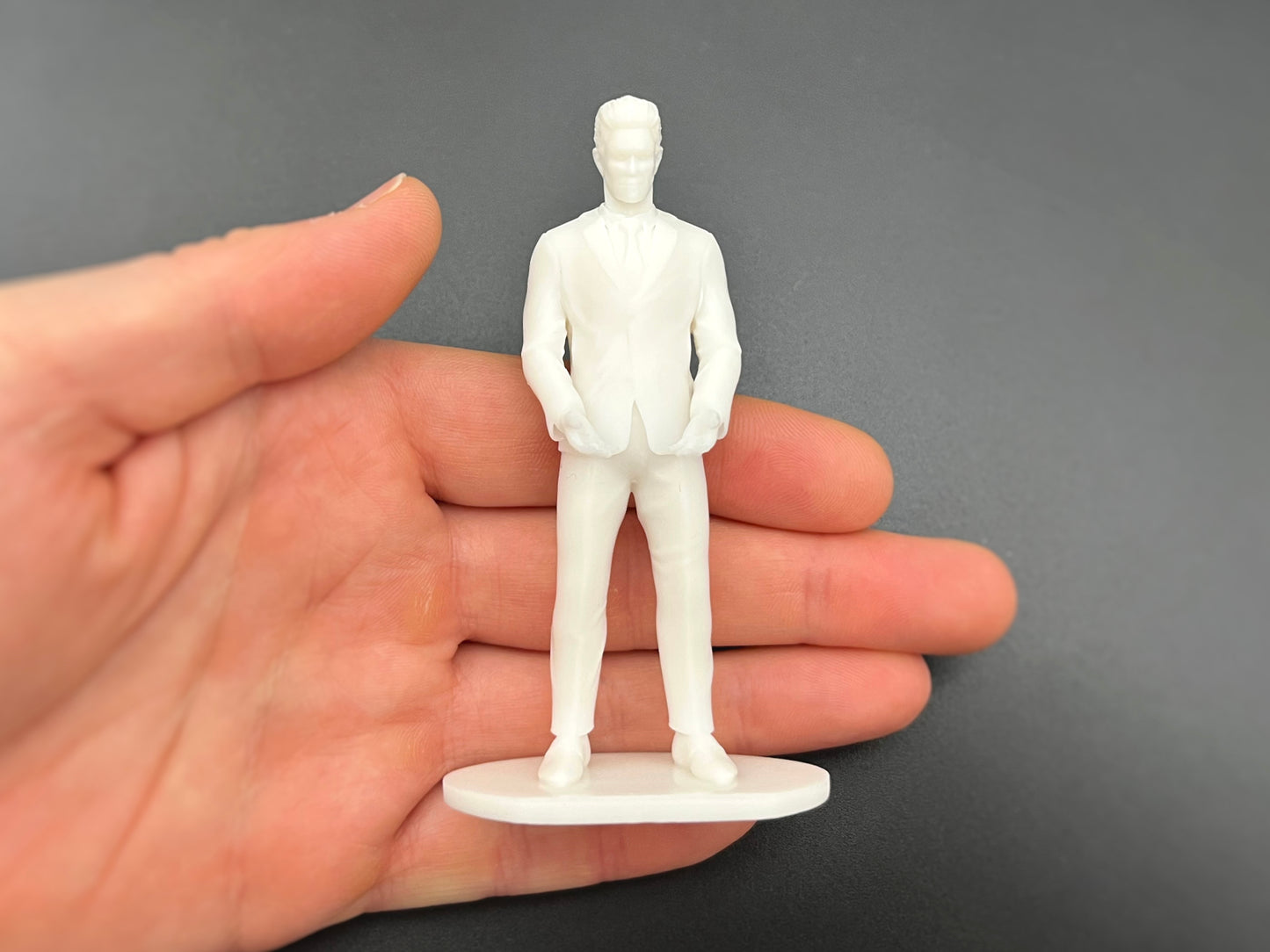 Bride and Groom Cake Topper. Unpainted, 4 inches / 10cm tall