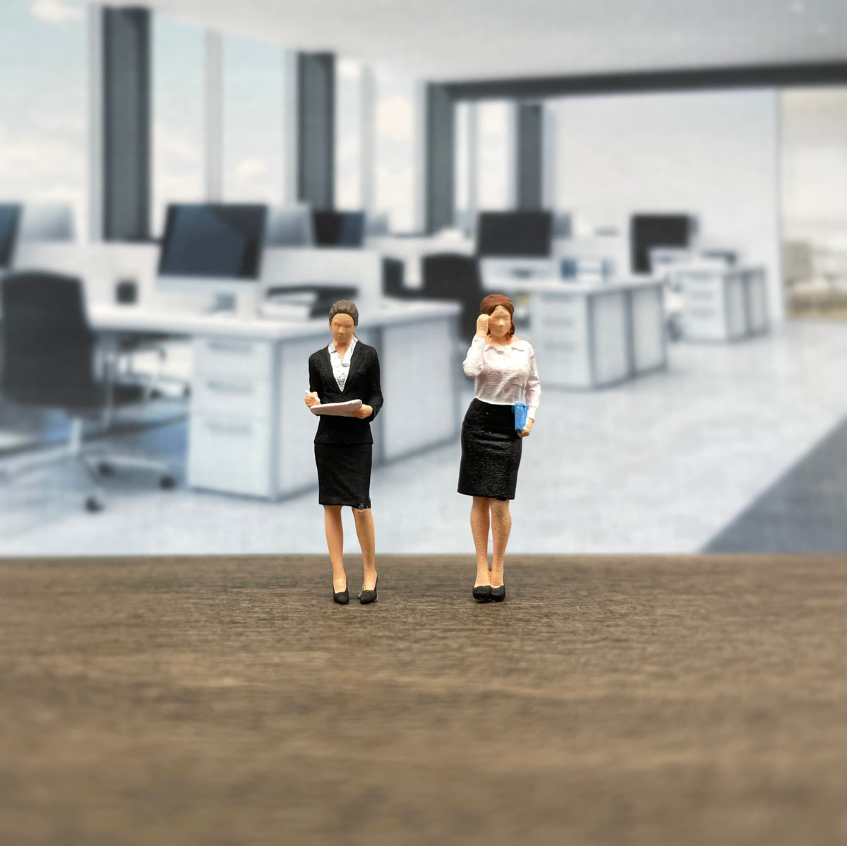 Secretary Business Women Office Workers Miniature 1:64 Scale People