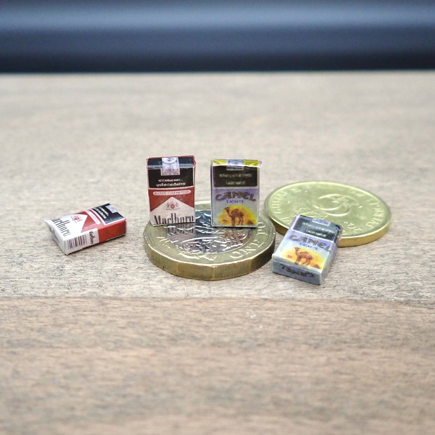 Miniature Cigarette Packets. 1:6 Scale. Dollhouse Accessory