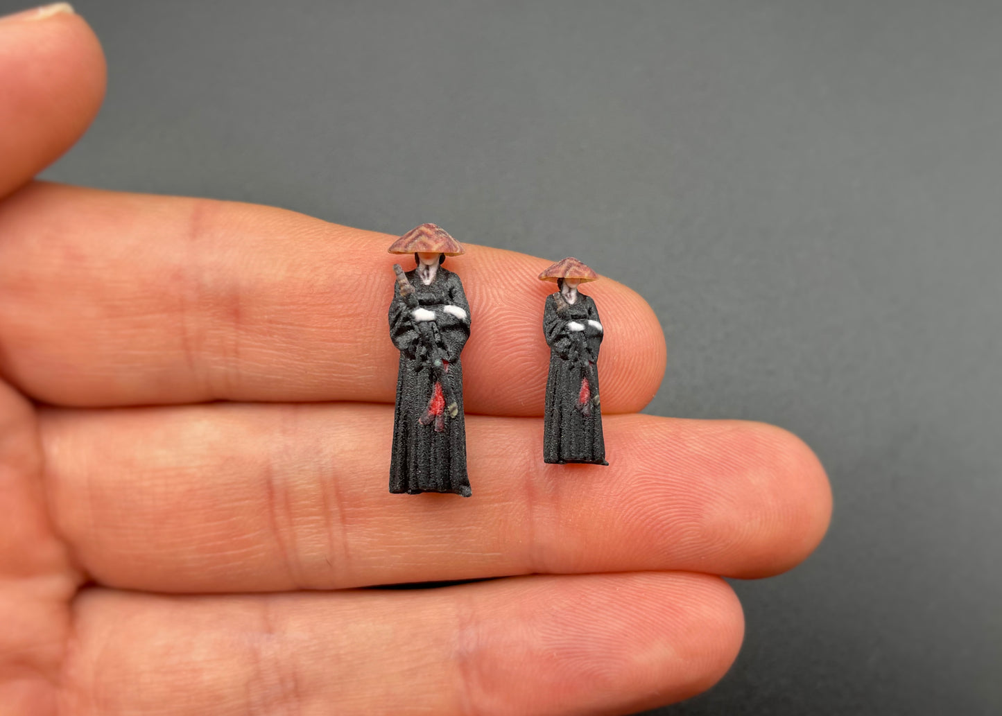 Japanese Samurai. Traditional Outfit. Miniature 1:64 and 1:87 Scale Warriors