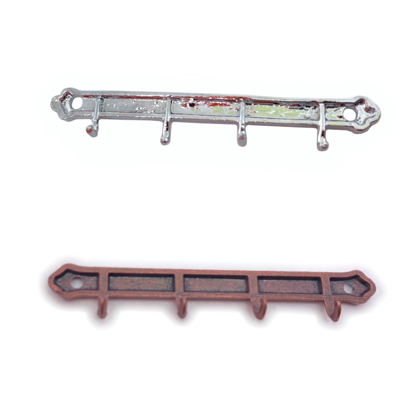 Miniature Bronze / Silver Clothes Hook, Hanger. 1:12 Scale Dollhouse Accessories