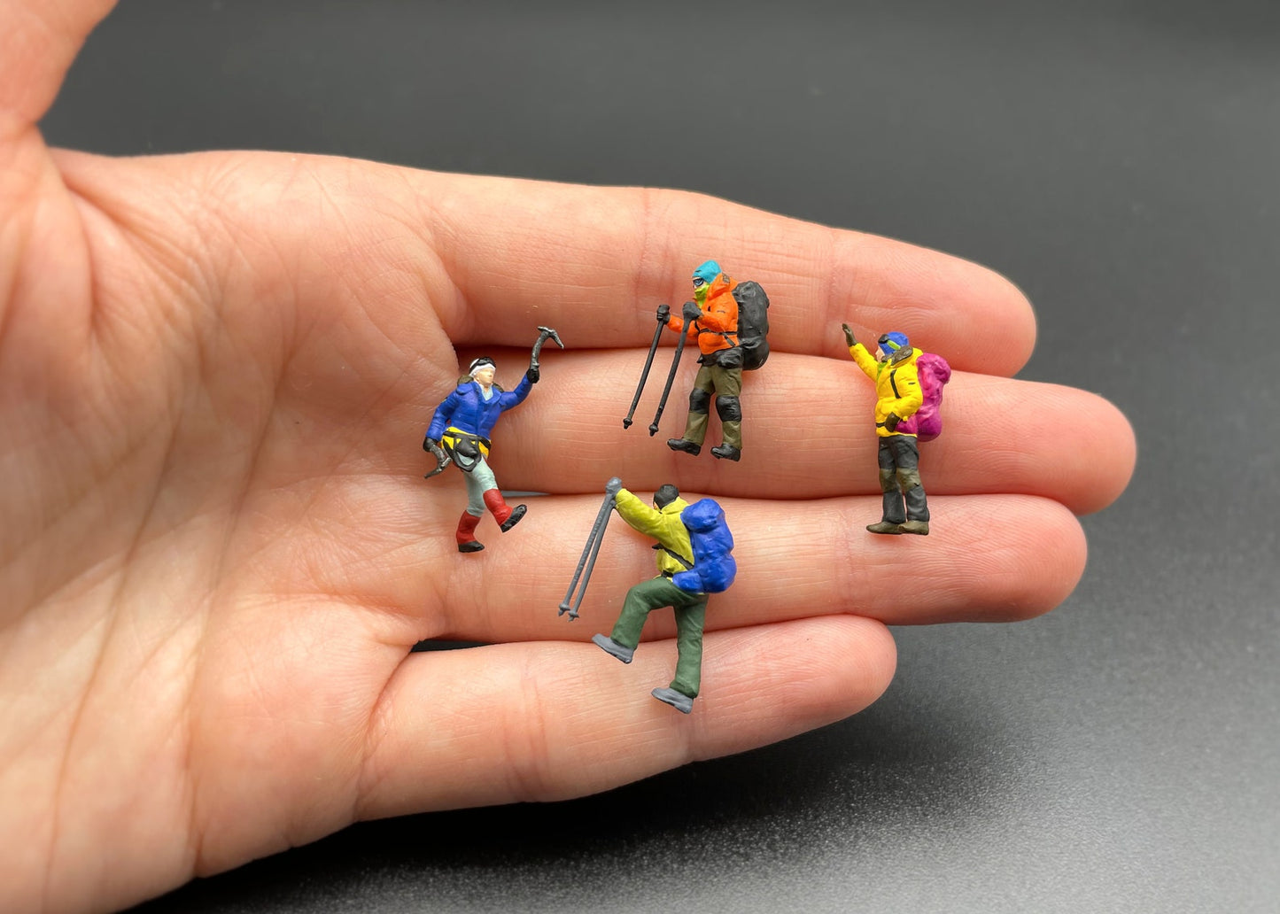 Miniature Hikers Climbers Campers Figures. 1:87 Scale