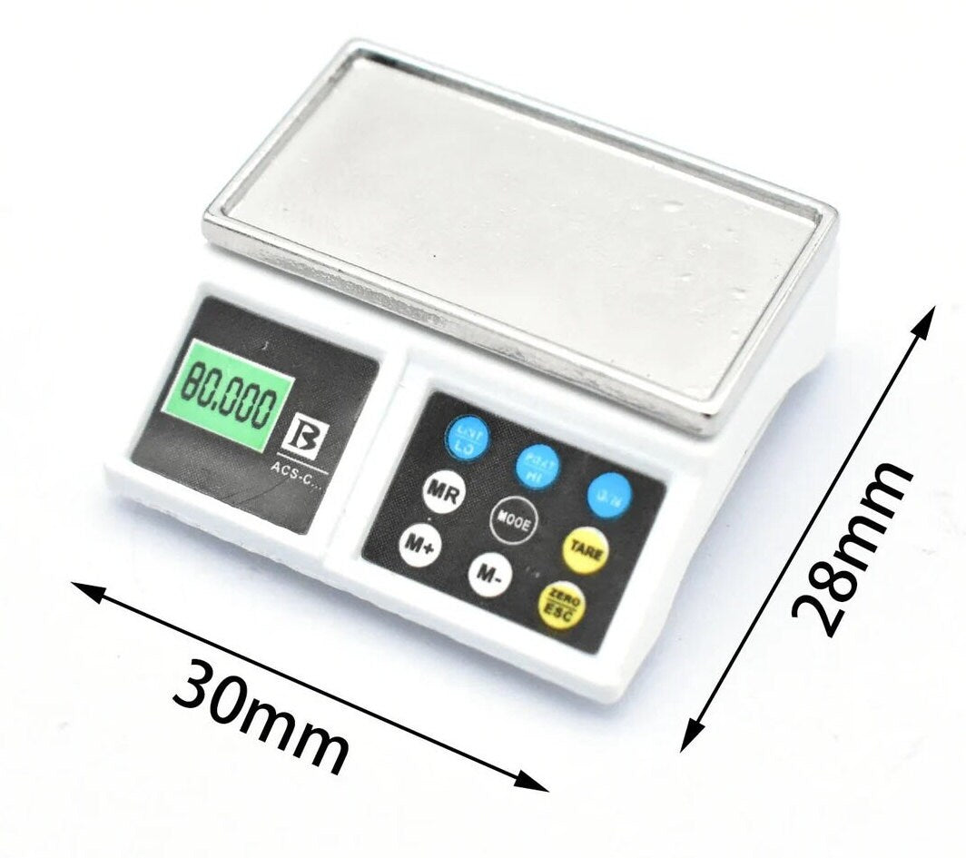 1:12 Scale Miniature Weighing Scales Electric Digital Kitchen Dollhouse Accessory