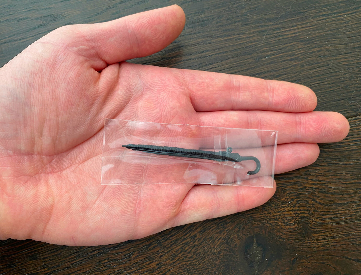 Miniature Vintage Gentlemans Umbrella. Handmade Dollhouse Hall Accessory. 1:12 Scale