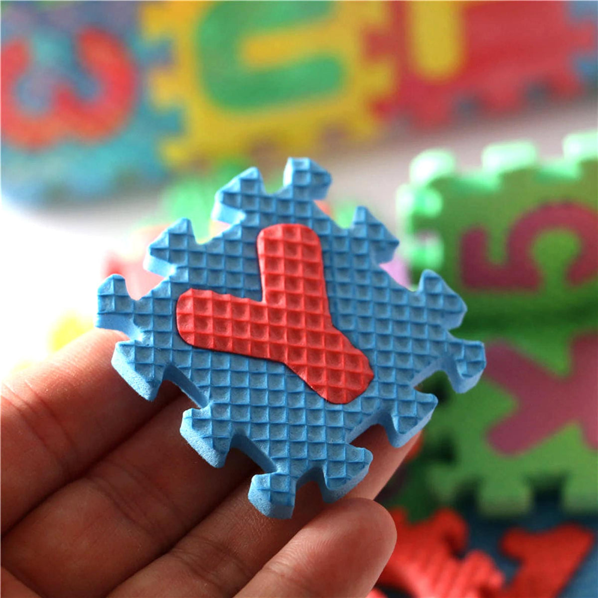 Miniature Foam Jigsaw Puzzle Mat Blocks 1:12 Scale Dollhouse Playroom