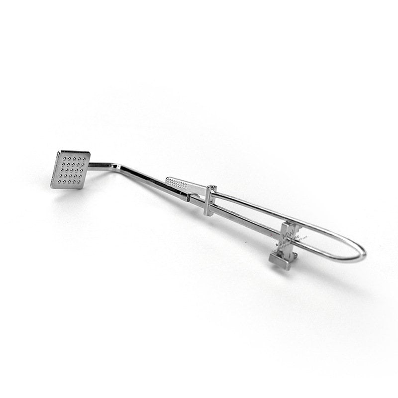 Miniature Shower Silver Rain Shower Bathroom Dollhouse Accessory 1:12 Scale