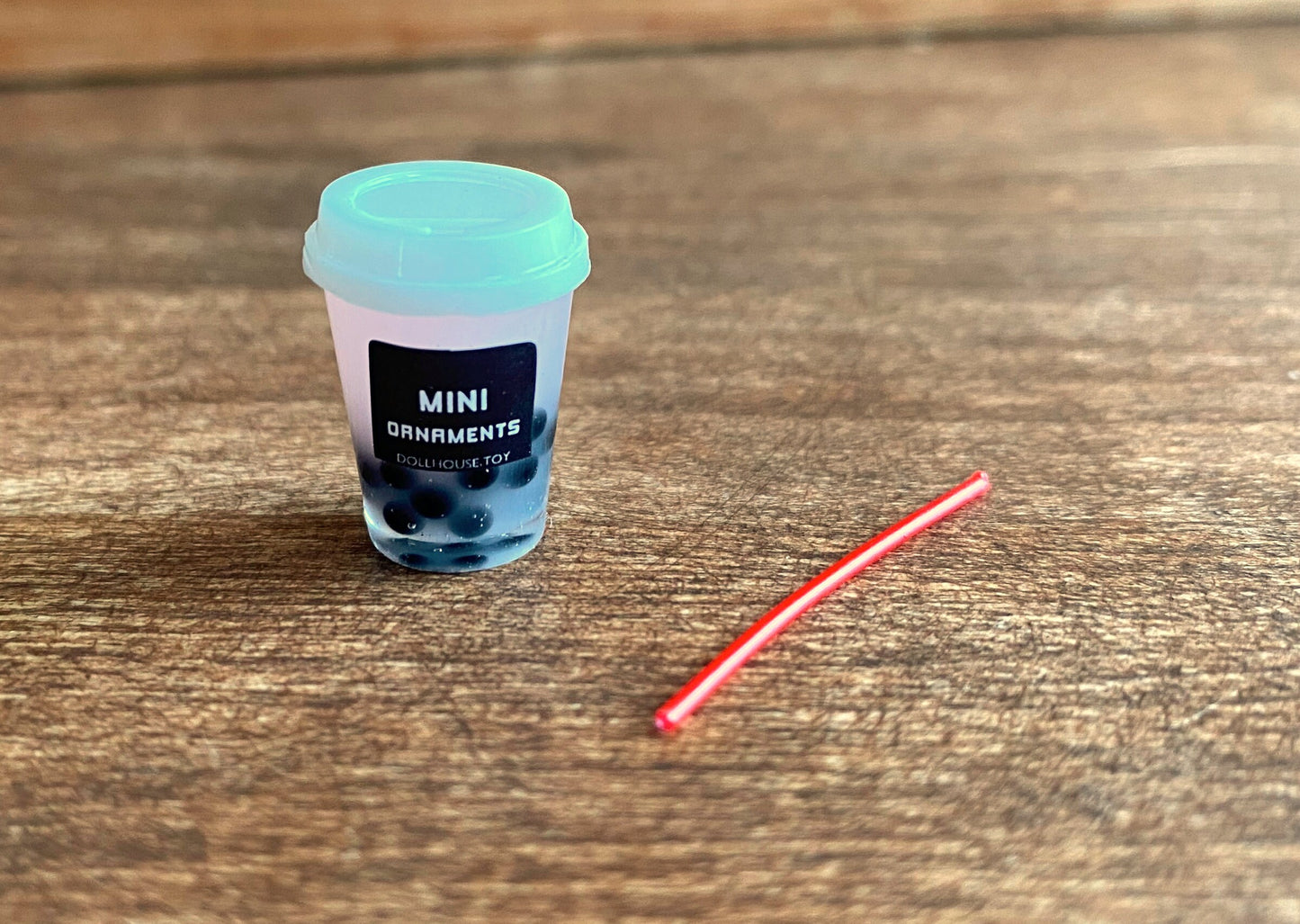 Miniature Boba Milk Tea Cups Selection. Dollhouse Accessories 1:12 Scale