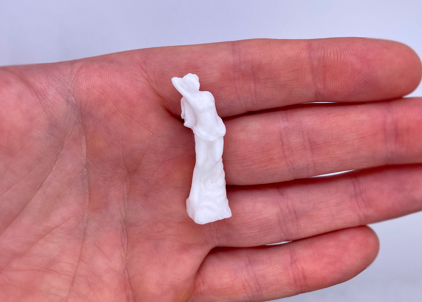 Miniature White Goddess Figurine 1:12 Scale Dollhouse Decor Statue