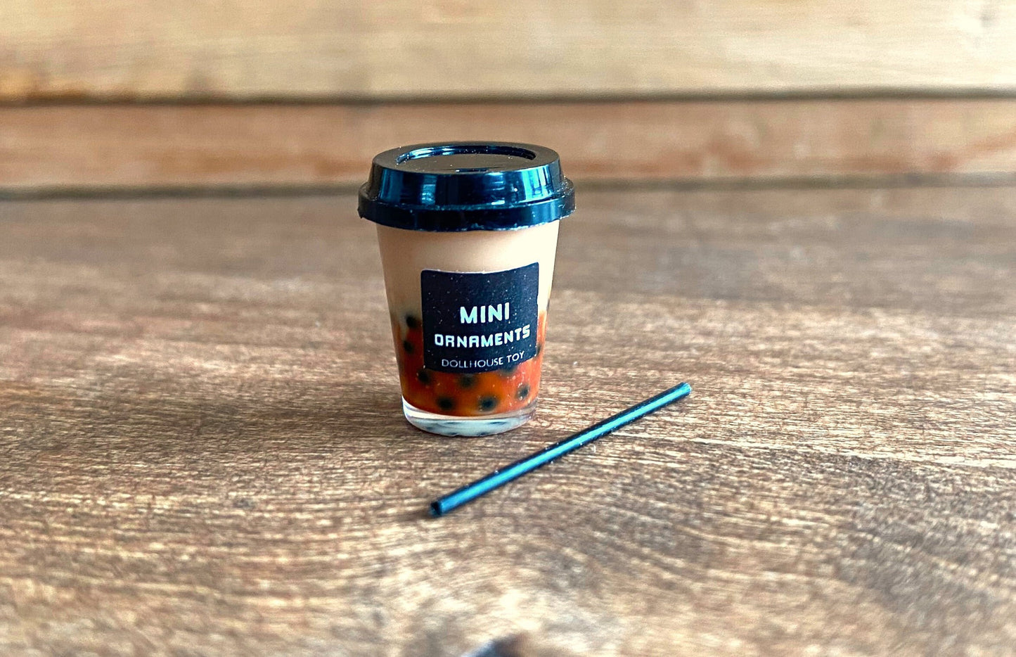 Miniature Boba Milk Tea Cups Selection. Dollhouse Accessories 1:12 Scale