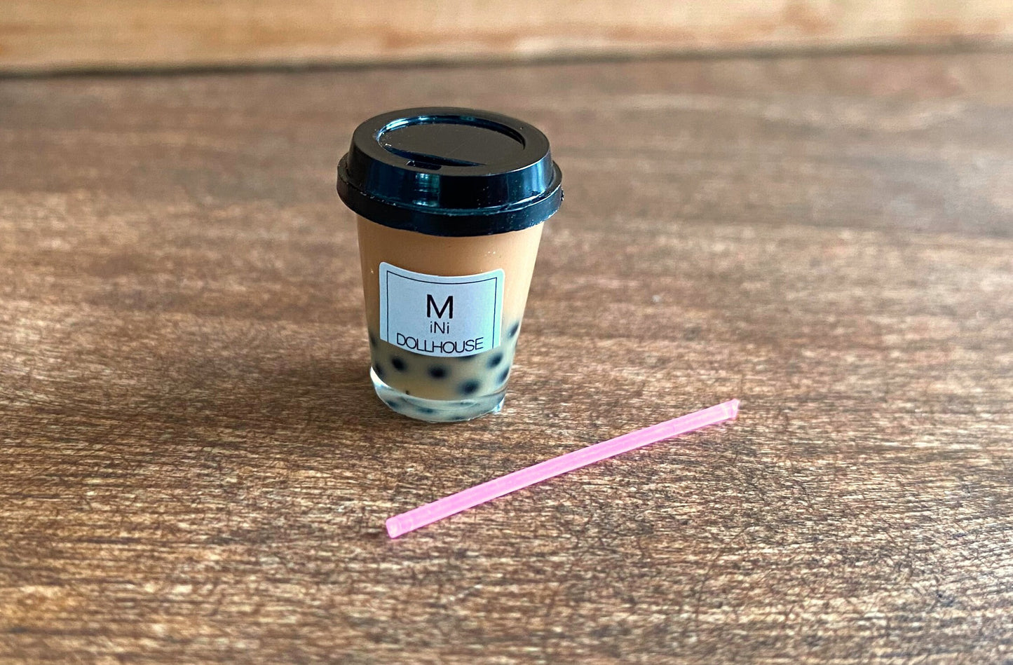 Miniature Boba Milk Tea Cups Selection. Dollhouse Accessories 1:12 Scale