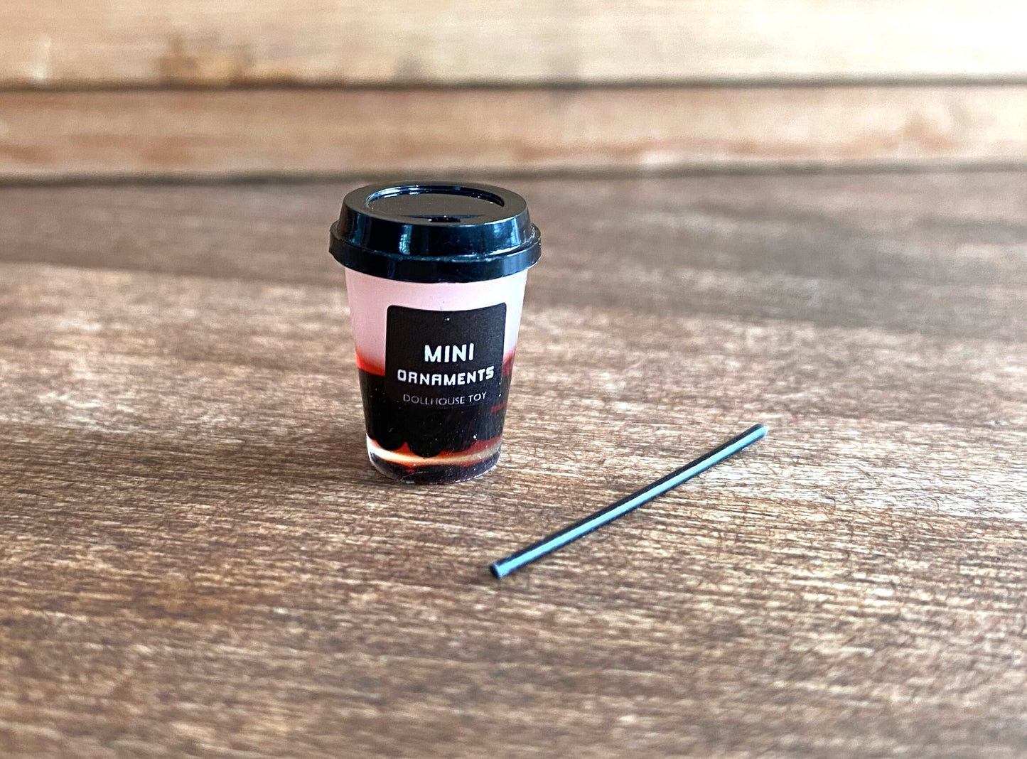 Miniature Boba Cup Assortment 1:12 Scale Dollhouse Angle View