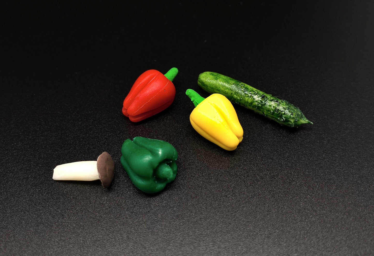 Miniature Vegetables. Peppers Mushroom Cucumber Carrot Potato Tomato Eggplant Broccoli Cauliflower. Kitchen Food. 1:12 1/6 Scale