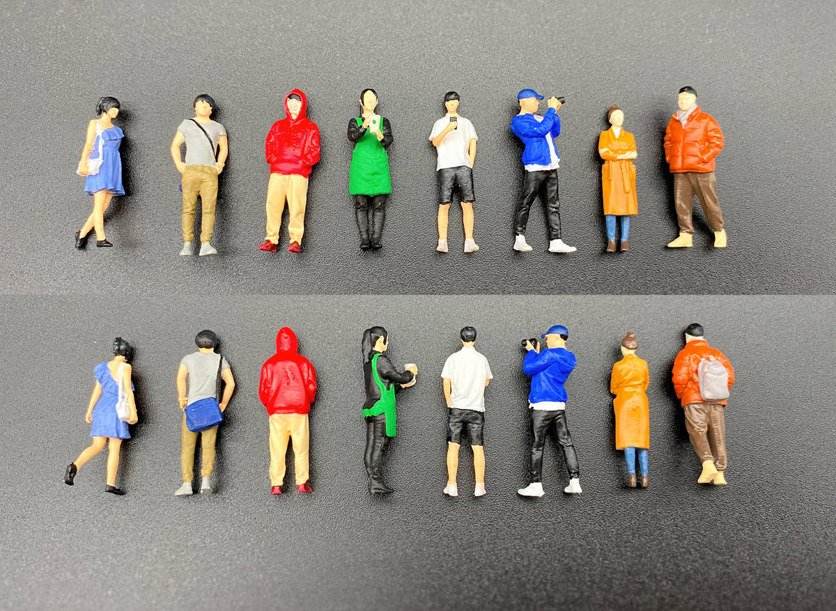 Miniature Human Figures People Standing Walking Models 1:64 Scale