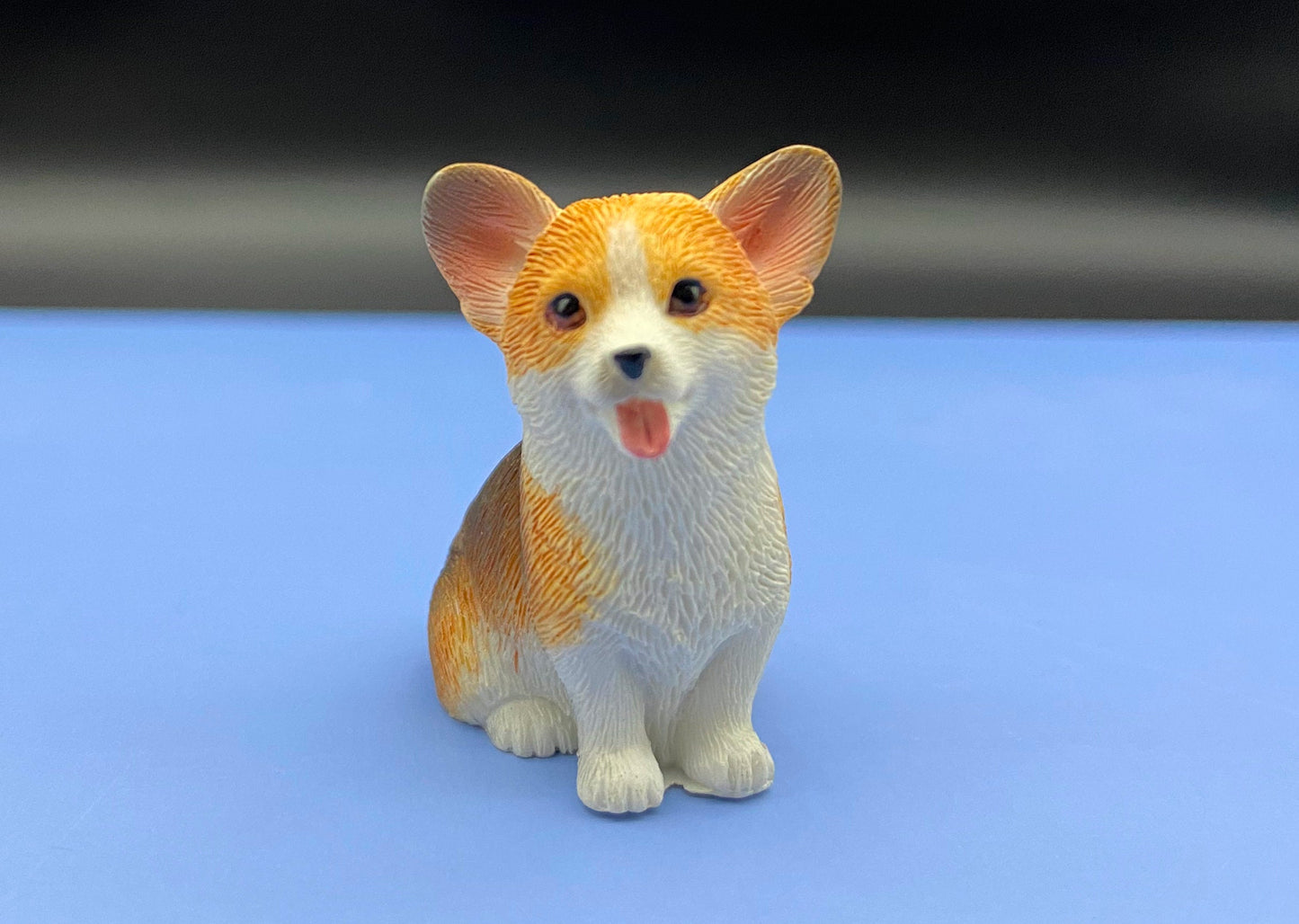 Miniature 1:12 Scale Corgis. Tri-colored Corgi Dog. Puppy Model