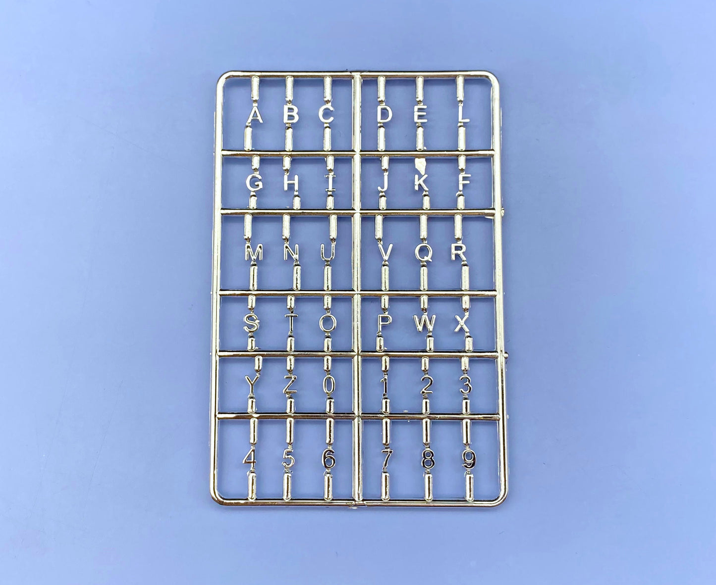 Miniature Silver Number Character Set Dollhouse Front Door Detail