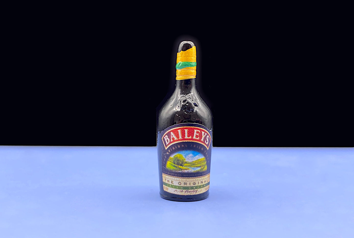 Miniature Baileys Bottle. Kitchen Accessory. Model Dollhouse Drink