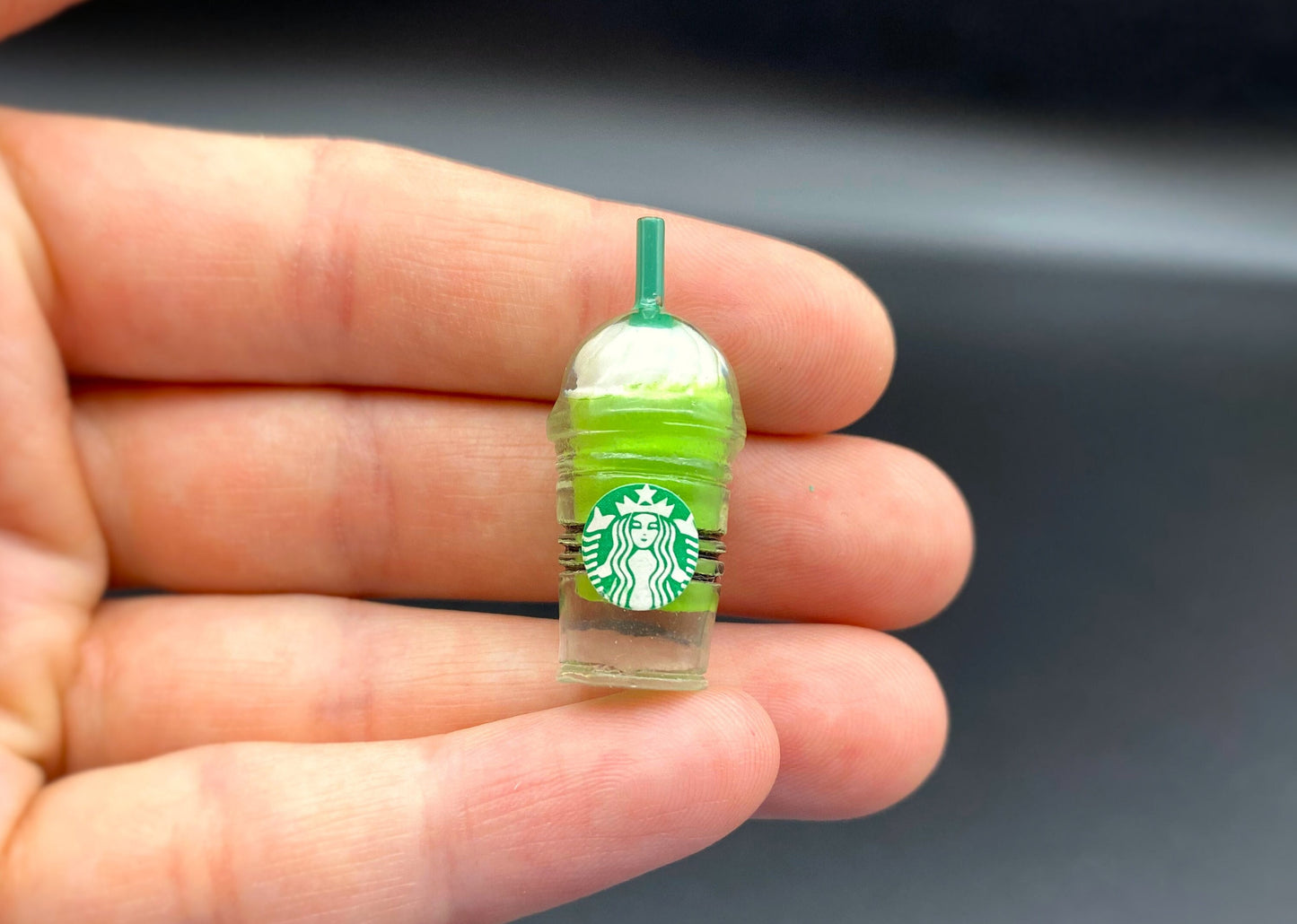 Miniature Starbucks Drink. Matcha Green Tea Frappuccino. 1:6 Scale