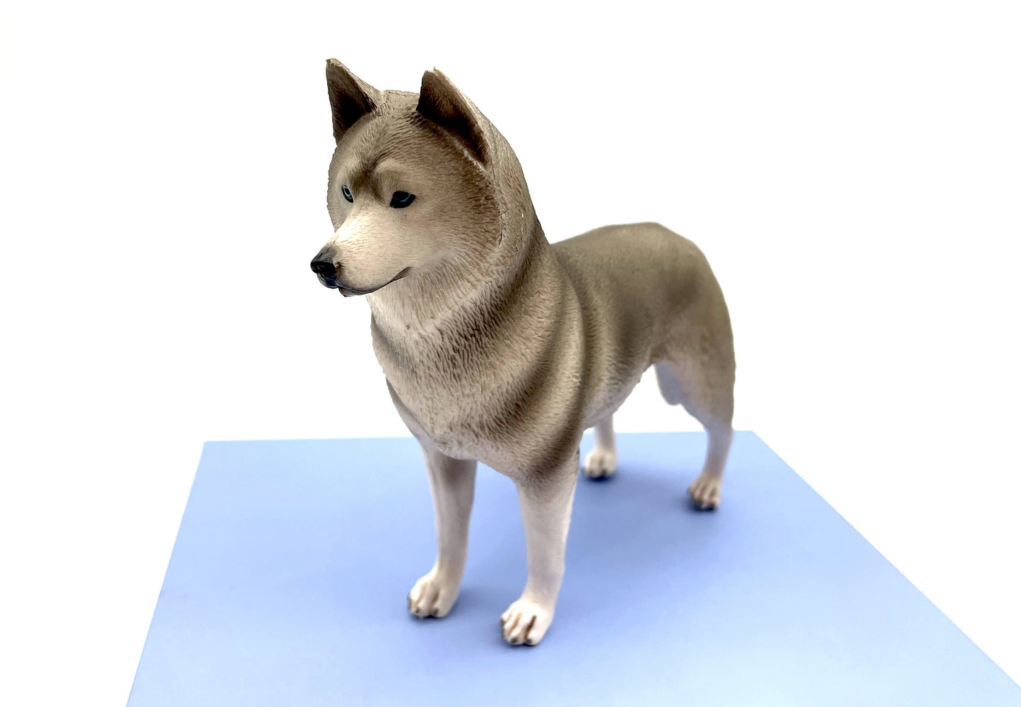 Miniature Alaskan Husky Dogs. Alaskan Malamute. Statue Toy Models
