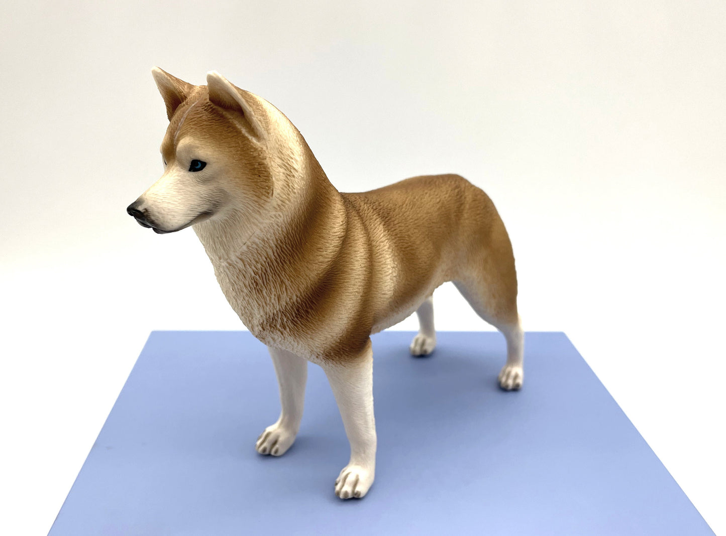 Miniature Alaskan Husky Dogs. Alaskan Malamute. Statue Toy Models