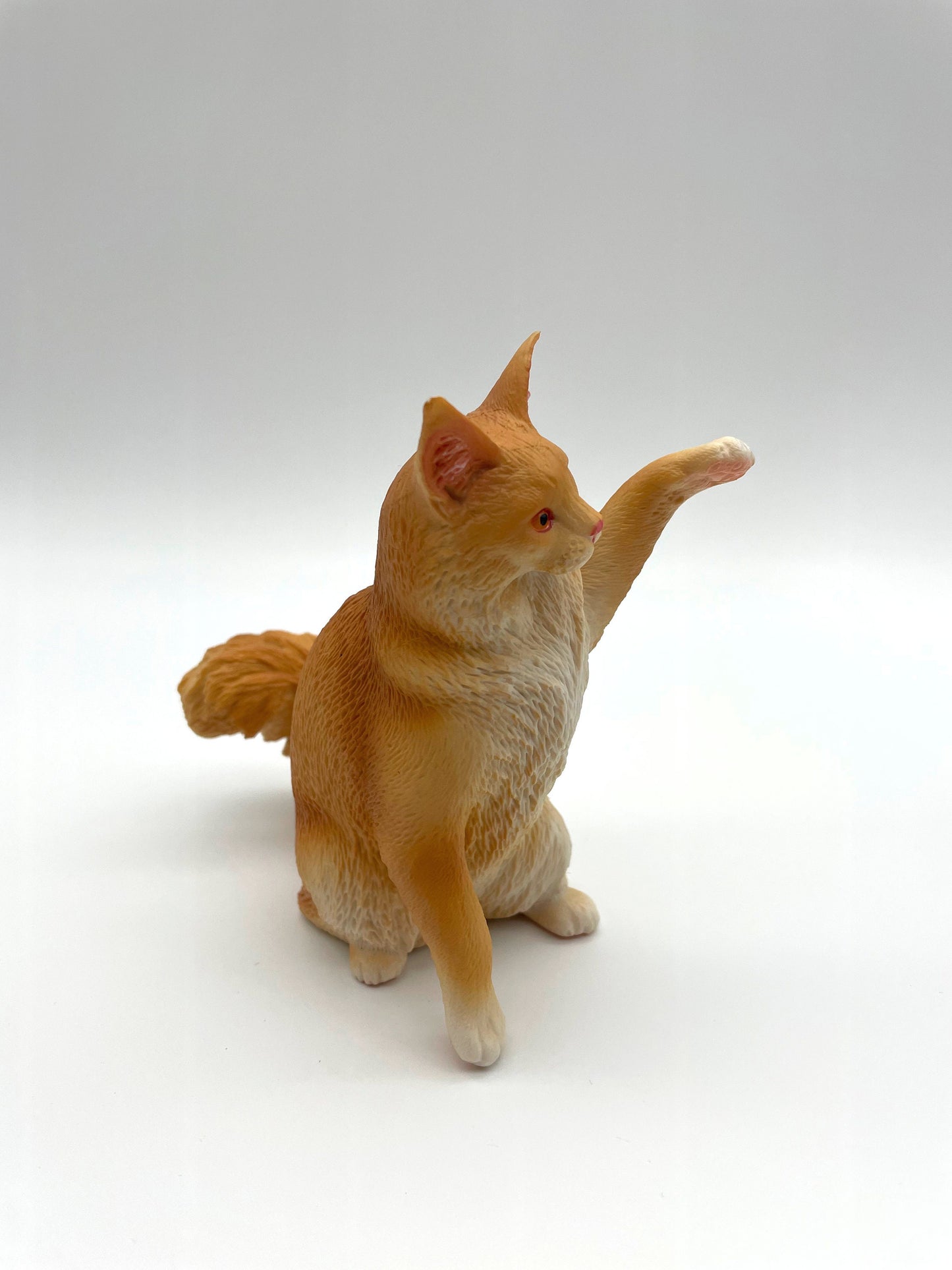 Playful Cat Statues. Main Coon Miniature Models
