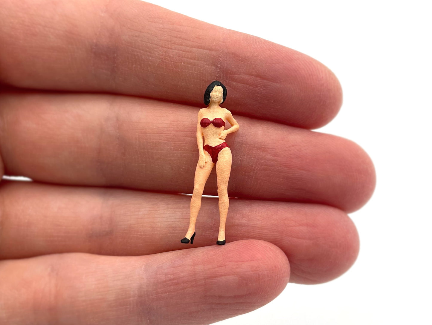 Miniature Human Girl Bikini Model Figures. 1:64 S Scale. Women Supermodels