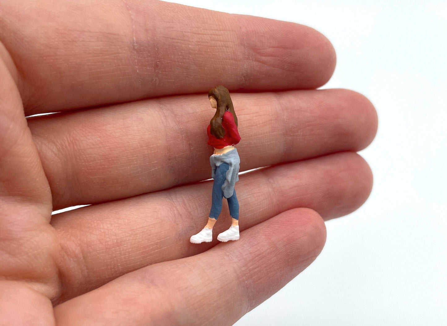 Female Casual Miniature Girl Human Figures. 1:64 S Scale . Shorts / Jeans / Black Dress