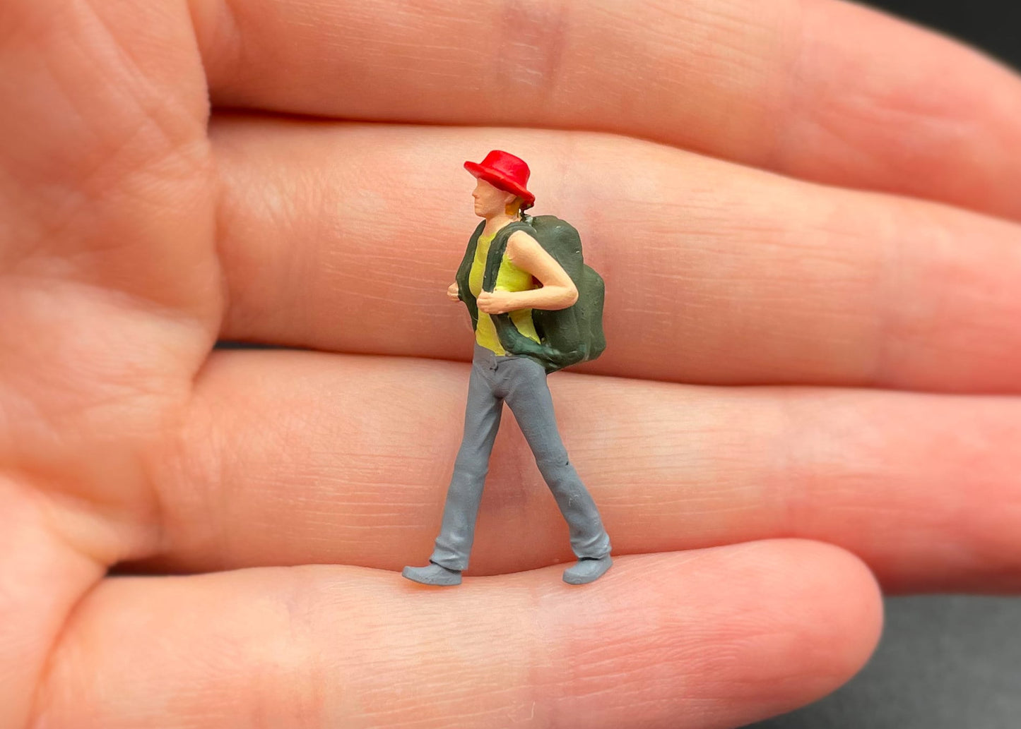 Miniature Backpackers / Travellers. Human Figures. 1:64 Scale.
