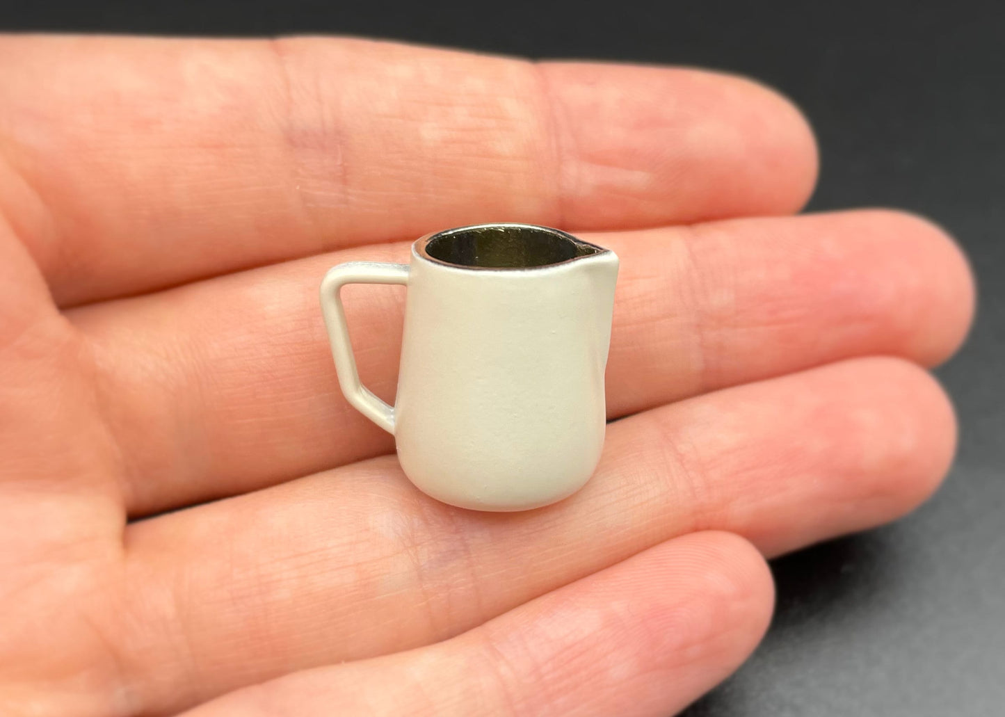 Miniature Milk / Coffee Jug. Dollhouse Kitchen Food Drink Accessories. 1:12 Scale