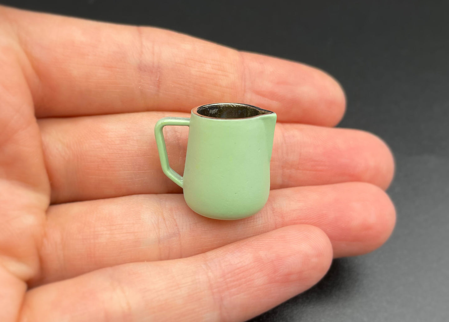 Miniature Milk / Coffee Jug. Dollhouse Kitchen Food Drink Accessories. 1:12 Scale
