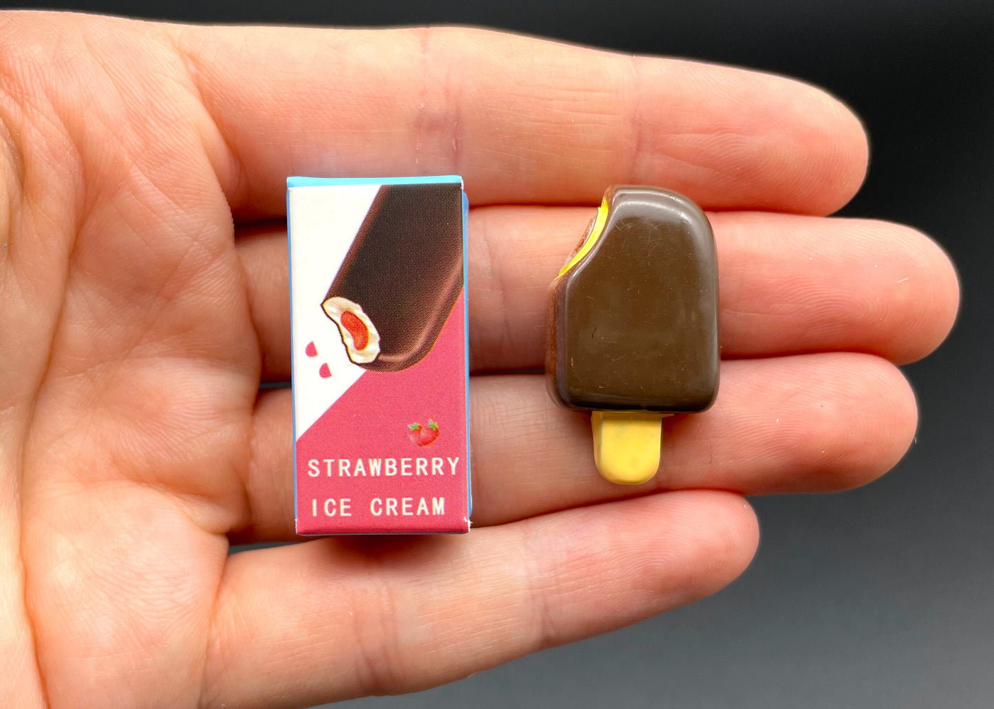 Miniature Ice Cream Popsicle Set Side View 1:6 Scale