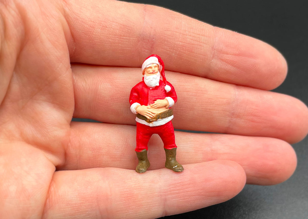 Miniature Father Christmas Figure 1:64 Scale Side View