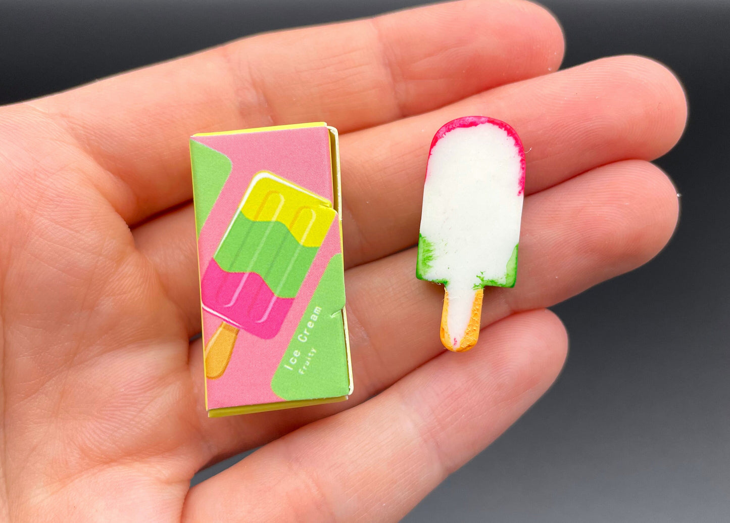 Miniature Ice Creams. Popsicles. Ice Lolly. 1:6 Scale Kitchen / Food Dollhouse Accessories