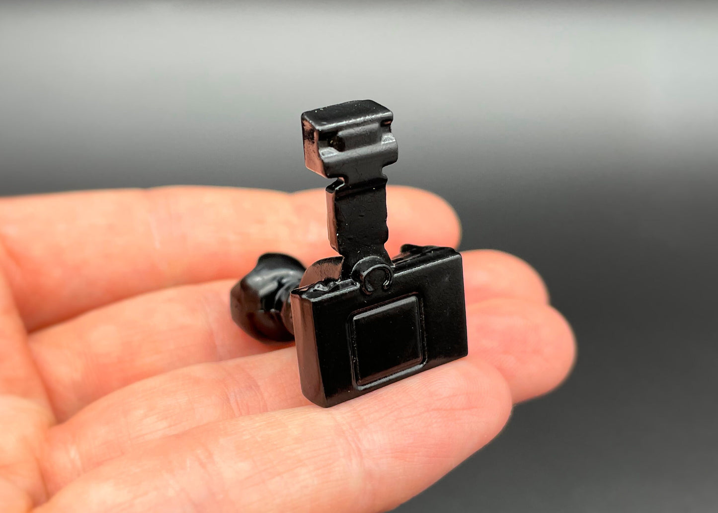 Miniature Digital SLR Camera with Mirror Lens and Flash. 1:6 Scale Dollhouse Accessories