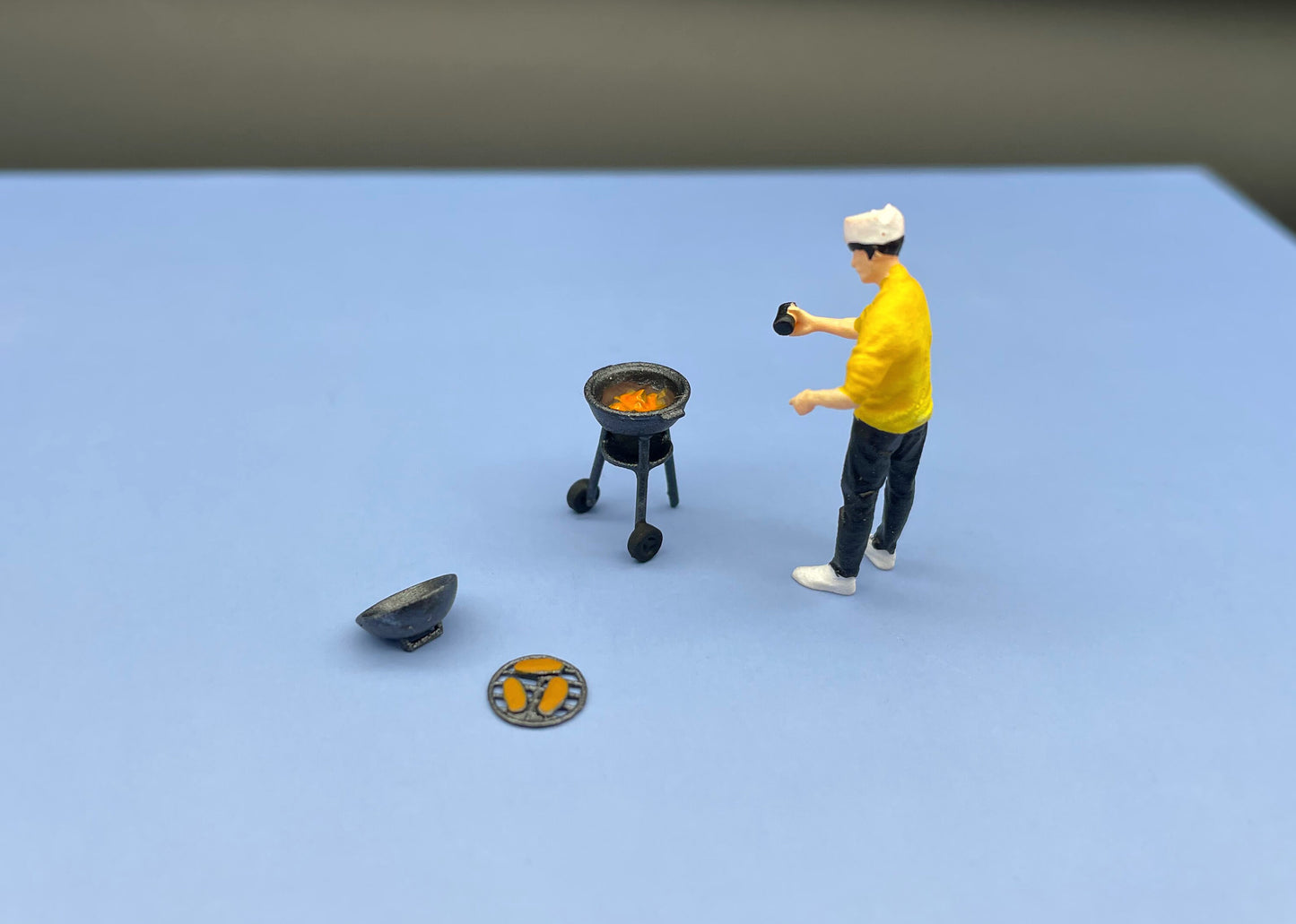 Miniature BBQ Grill 1:64 Scale Dollhouse Outdoor Accessory