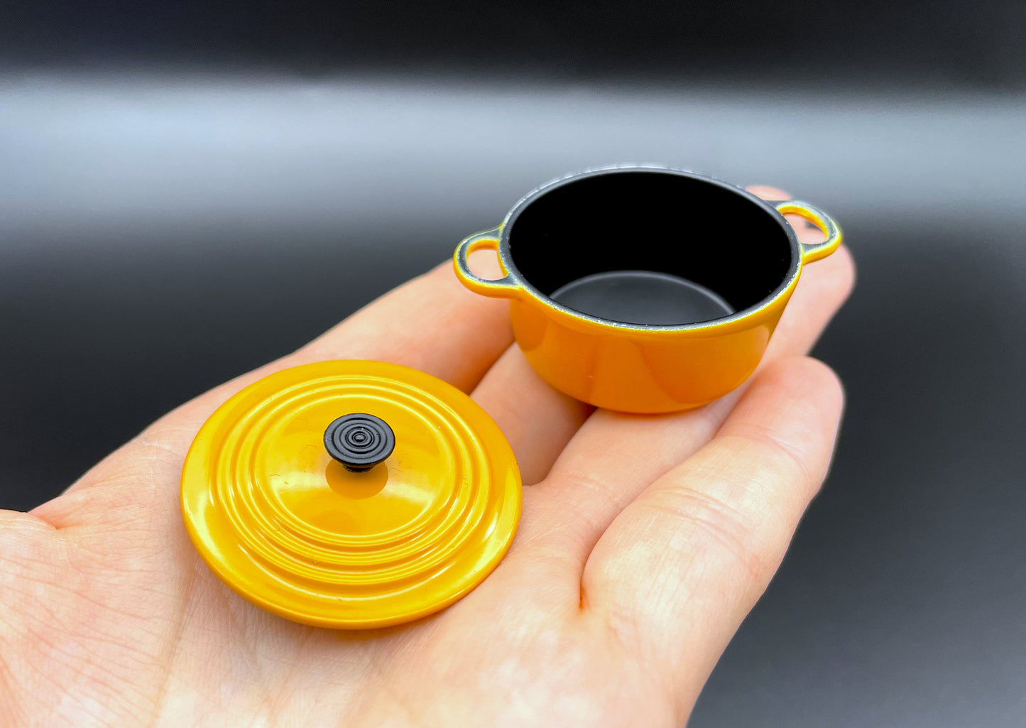 Miniature Cooking Pot With Lid. Choose Color. Dollhouse Kitchen Food Accessories. 1:6 Scale