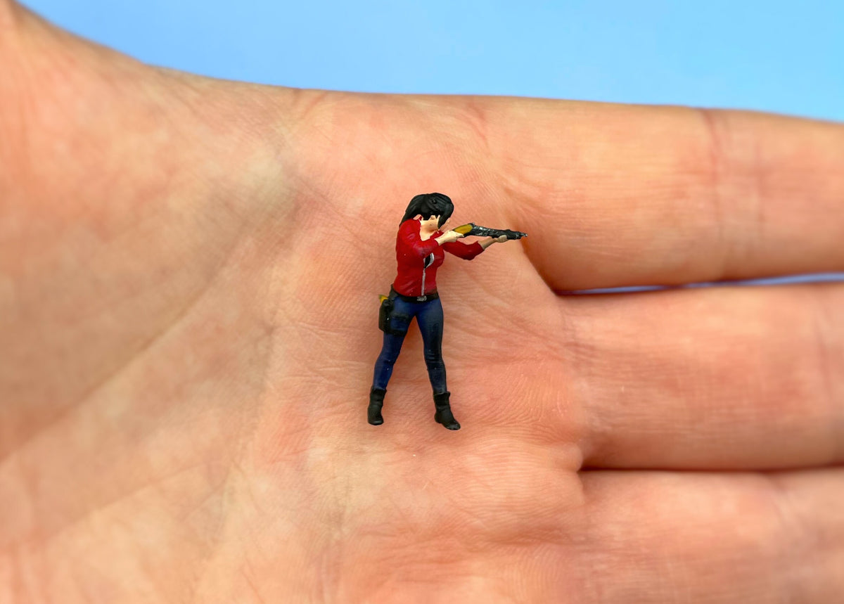 Miniature Zombie Figures 1:64 Scale Front View Model Set