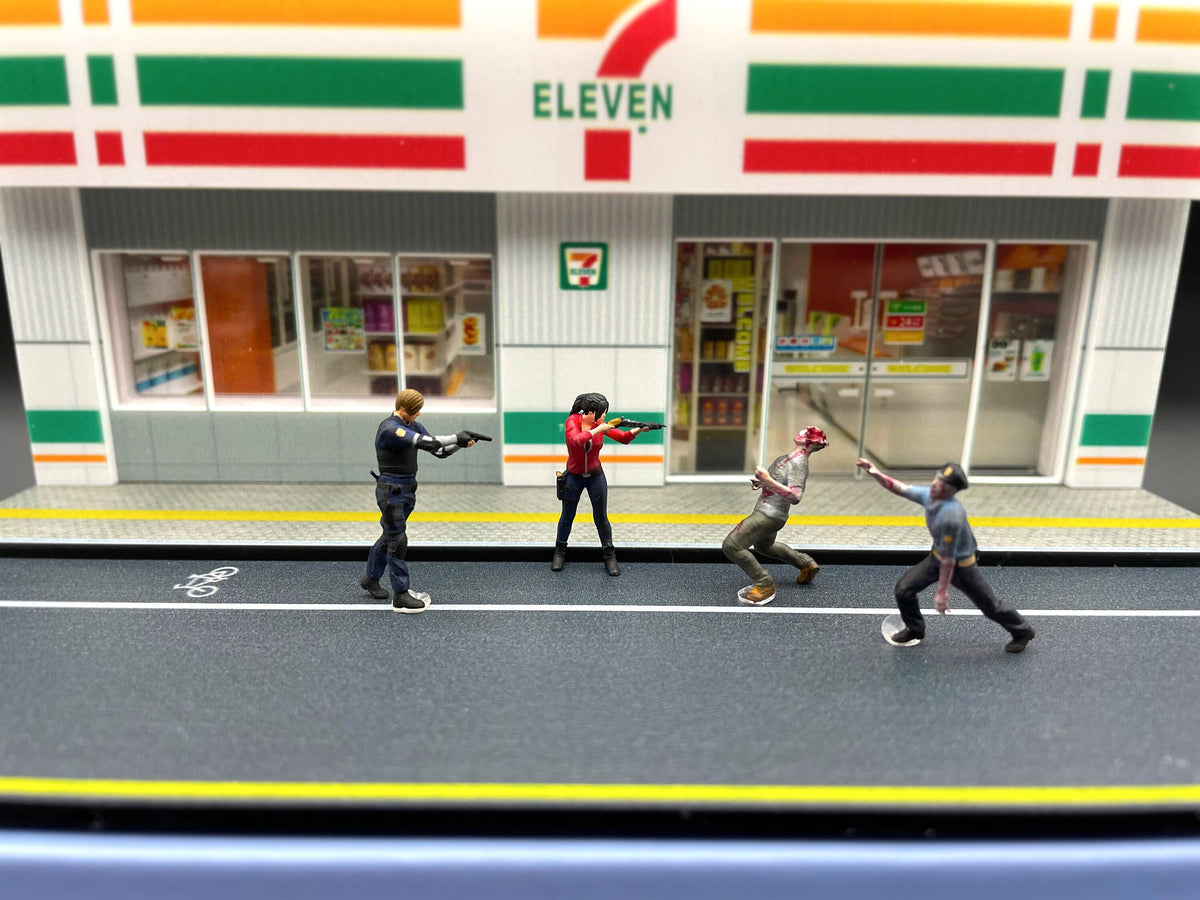 Miniature Zombies and Humans Figures 1:64 Scale Diorama Models