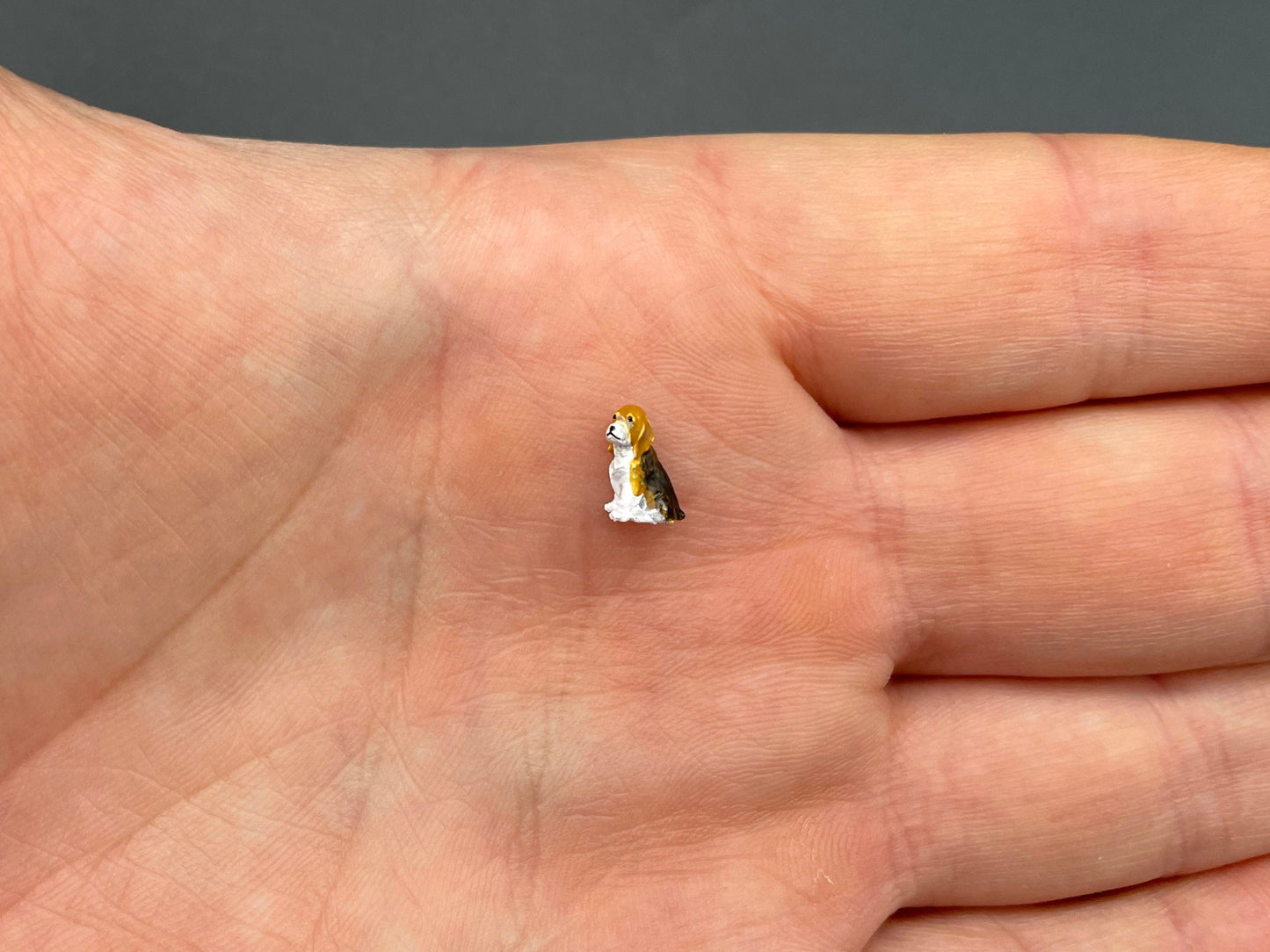 Miniature Dog Figures Puppy 1:64 Scale Detail View