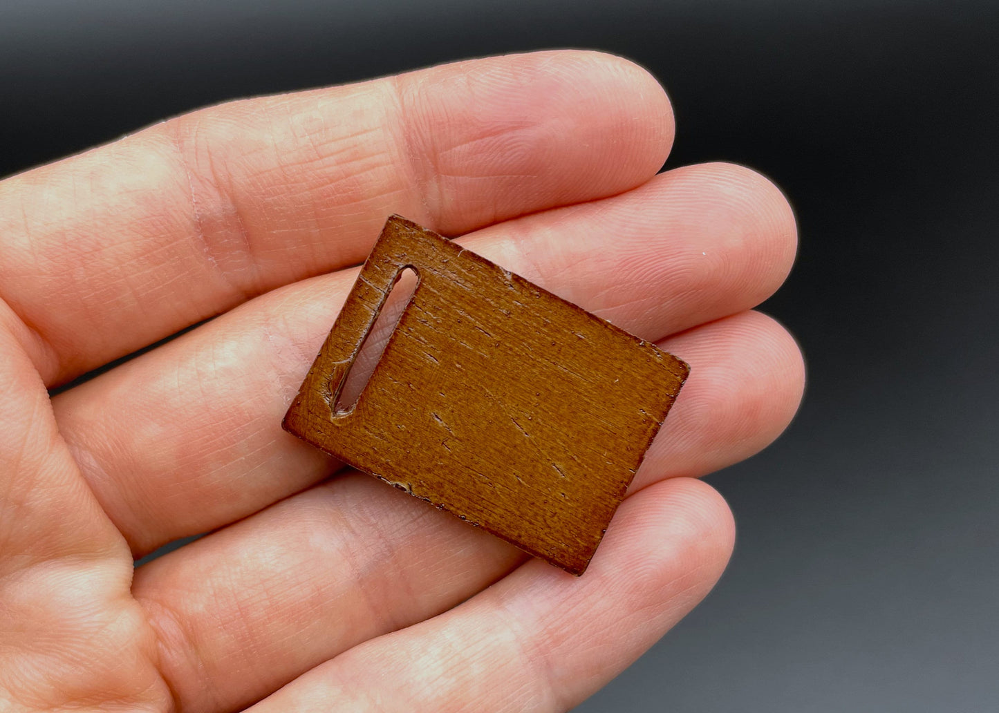 Miniature Kitchen Chopping Board 1:6 Scale Front View