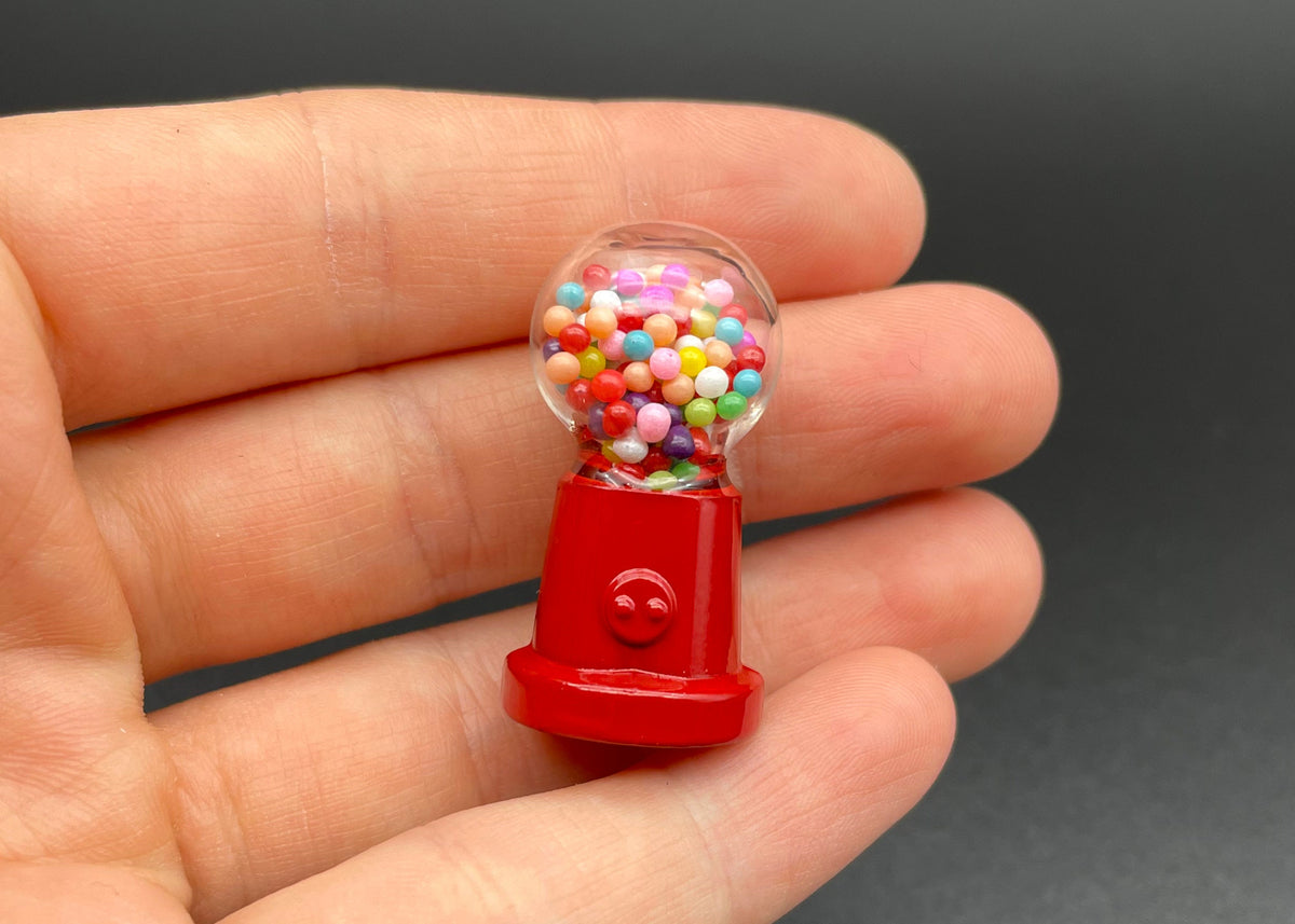 Miniature Gumball Machine Sweets Dollhouse Accessories 1:12 and 1:6 Scale