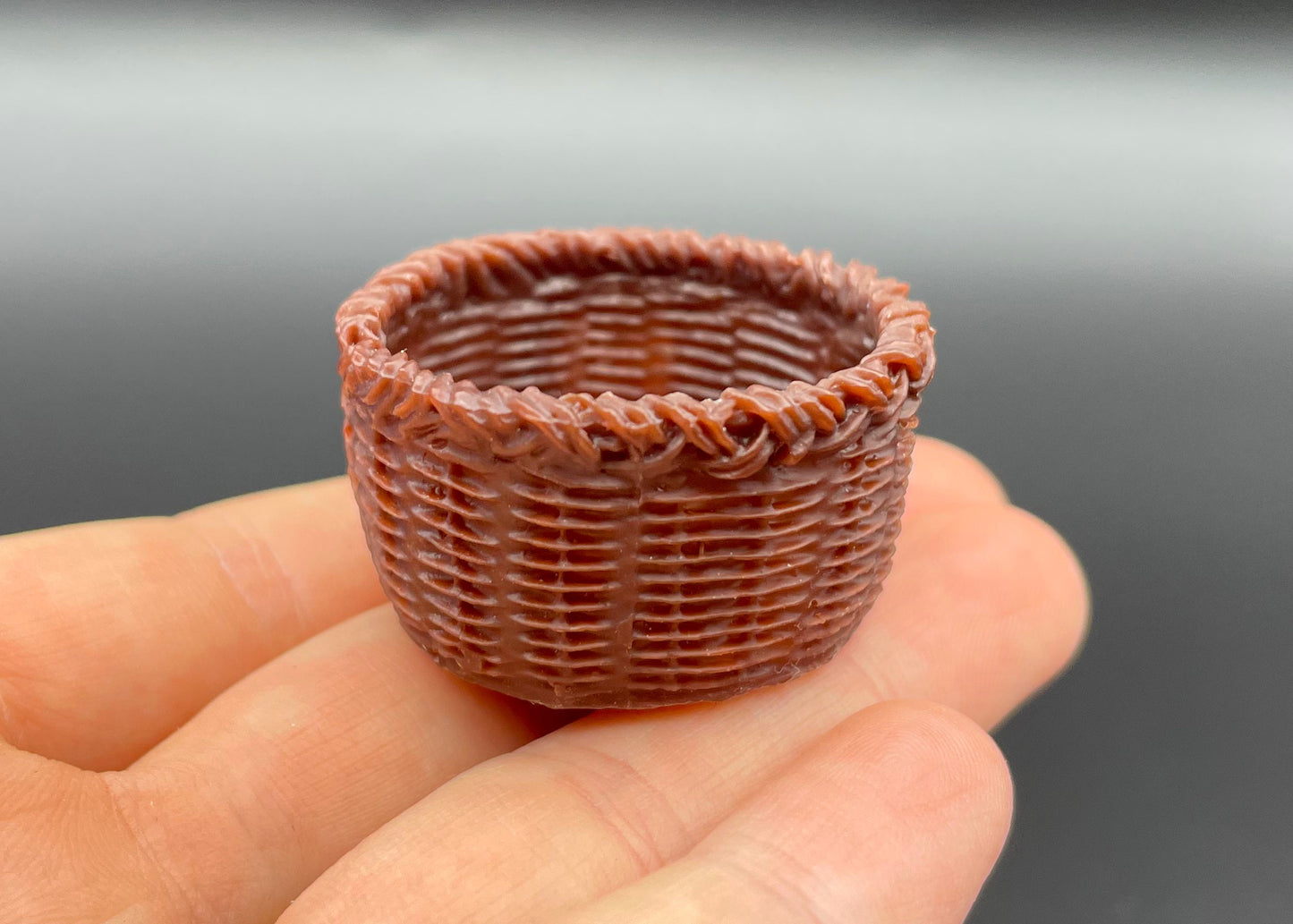 Miniature Picnic Basket 1:12 Scale Dollhouse Food Prop