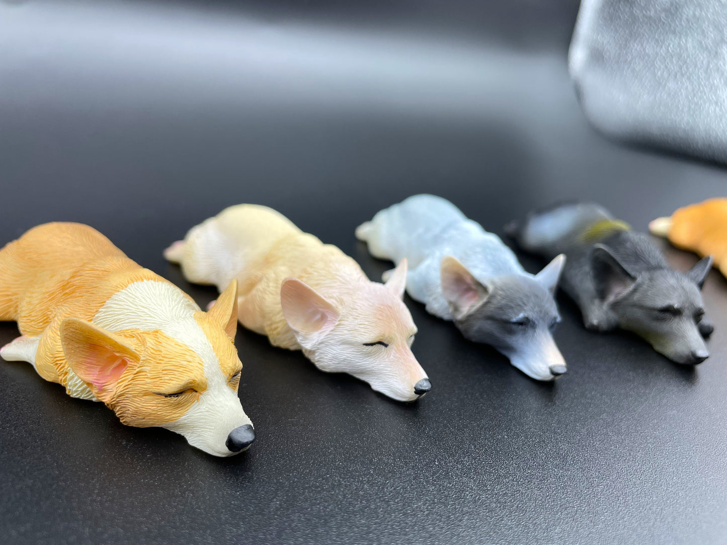 Miniature Sleeping Corgi Dog Magnet 1:6 Scale Colorful Model