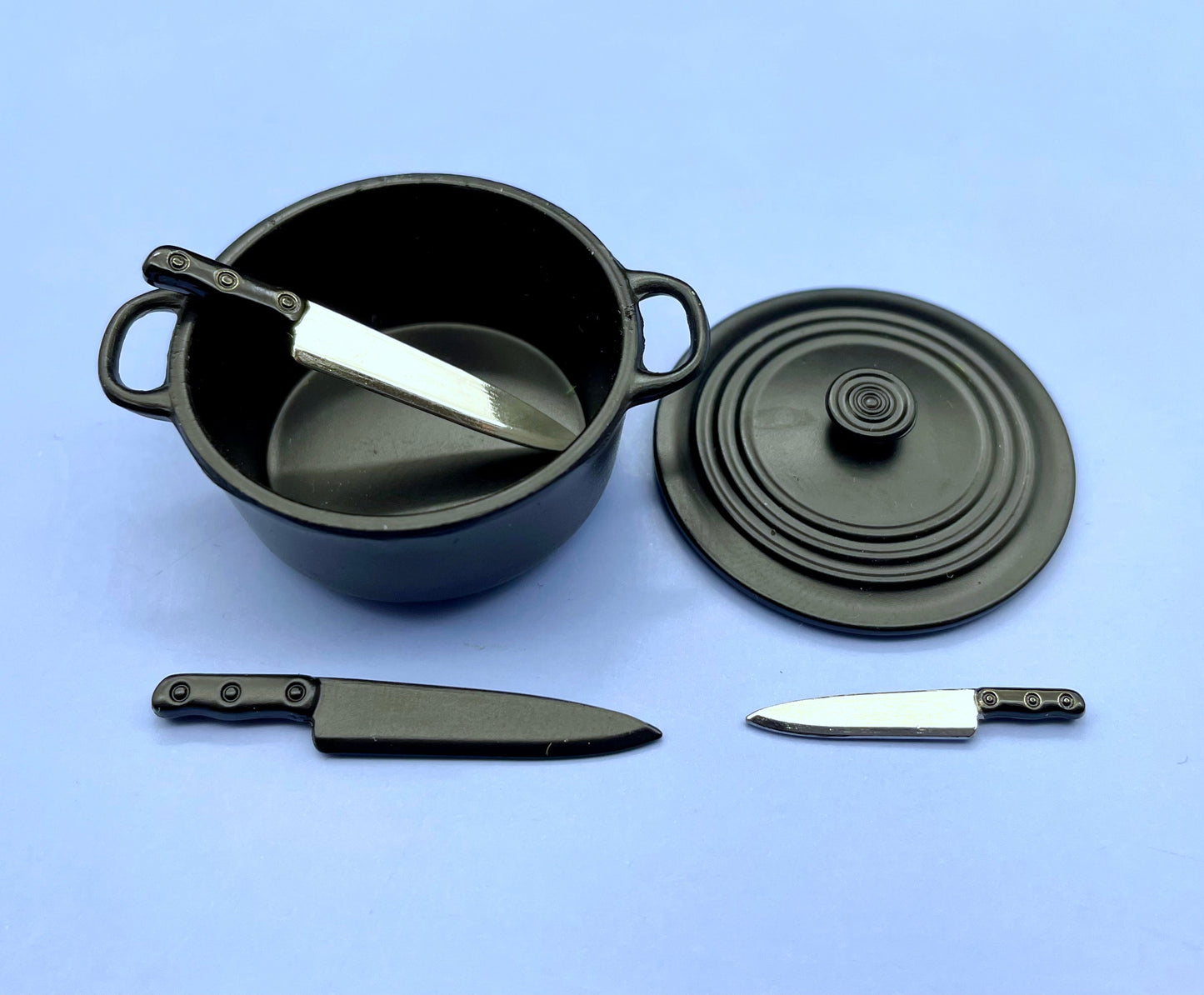 Miniature Kitchen Knife. Metal Utensils. Dollhouse Model Accessories. 1:12 Scale