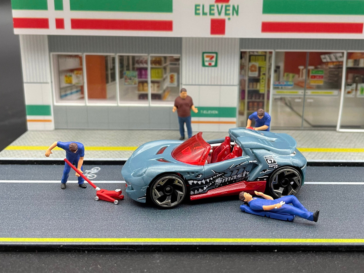 Car Mechanics Miniature Human Figure Sets 1:64 Scale Models