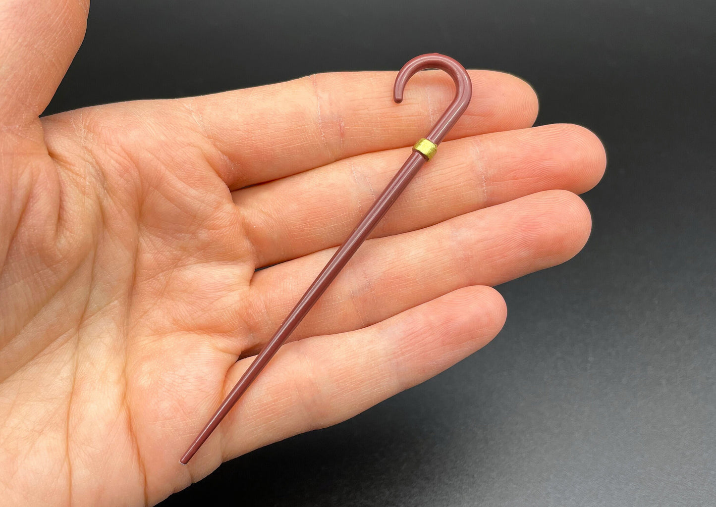 1:12 Scale Miniature Vintage Gentlemans Walking Stick / Cane. Dollhouse Hall Accessory