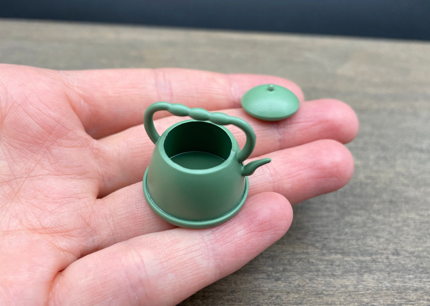 Miniature Teapot 1:6 Scale Dollhouse Accessory Front View