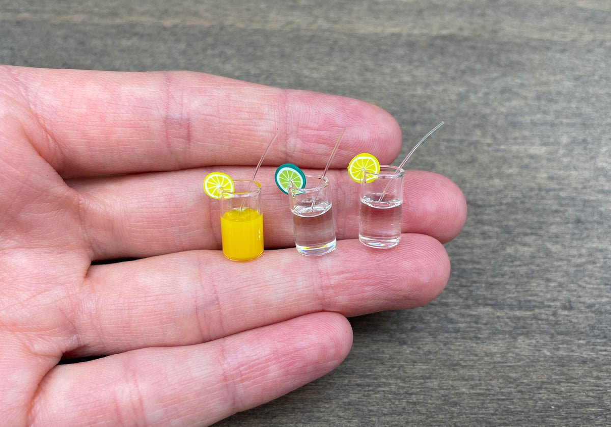 Miniature Water Bottle 1:12 Scale Dollhouse Drink Accessory