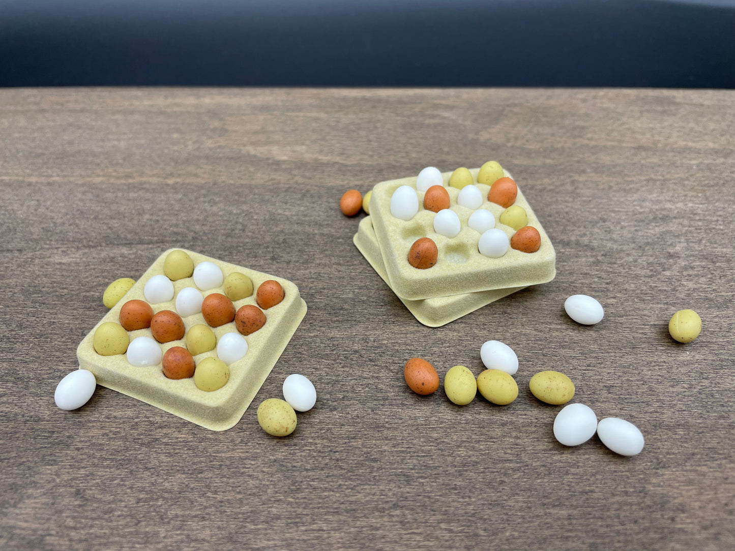 Miniature Eggs and Egg Boxes. 1:6 Scale
