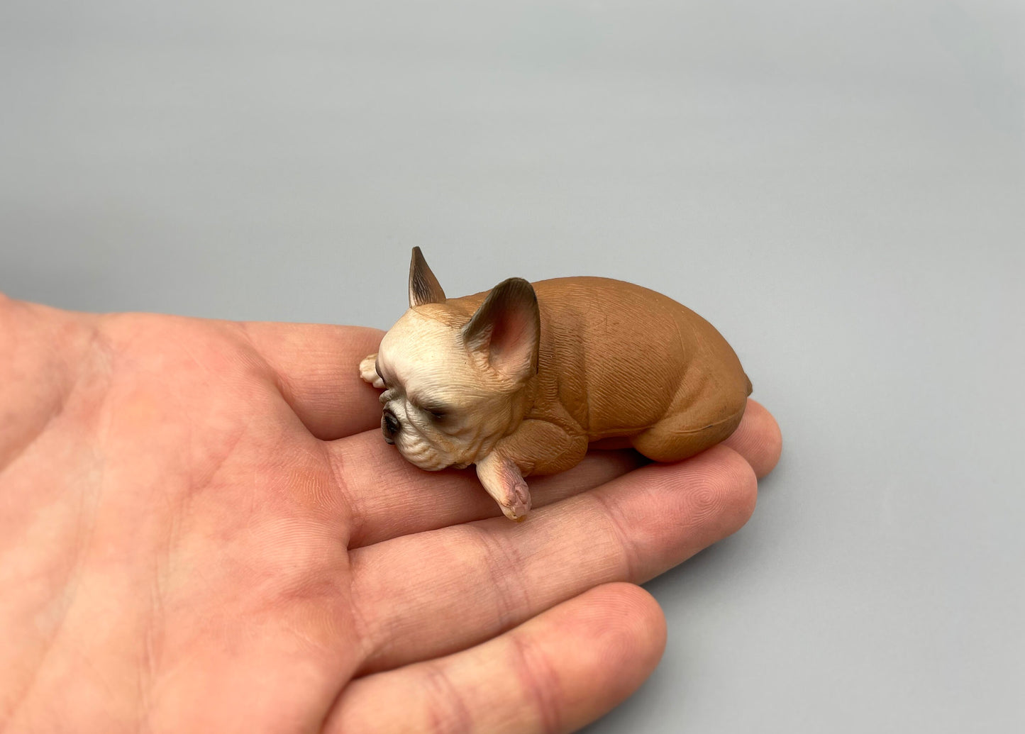 Miniature Bulldog and Frenchie Models. French and English Dog Figures