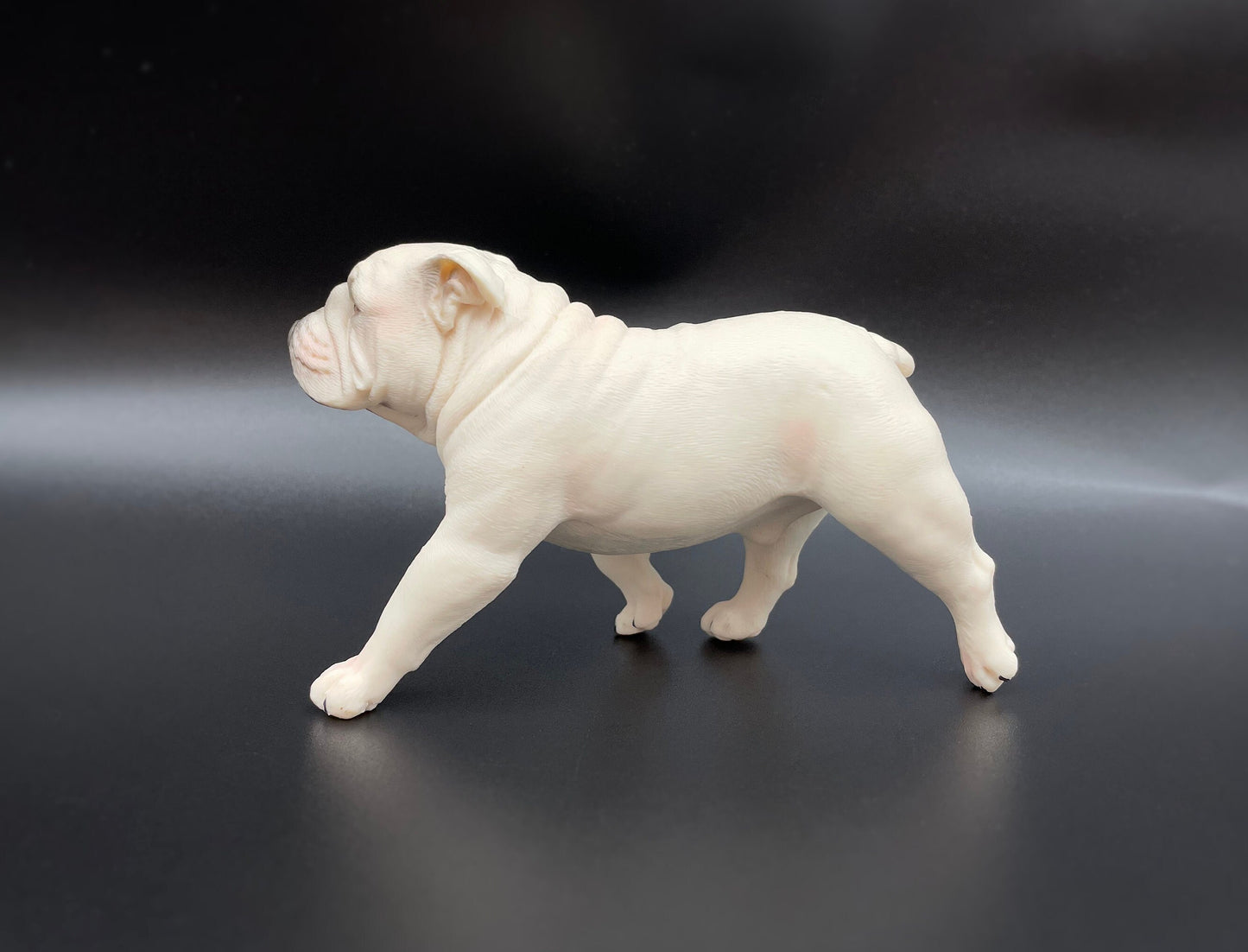 Miniature English Bulldog Walking Models 1:6 Scale Dog Figures